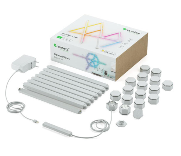 Nanoleaf Lines 60 degrees Starter Kit (15 sztuk, 1 kontroler) - 726504 - zdjęcie